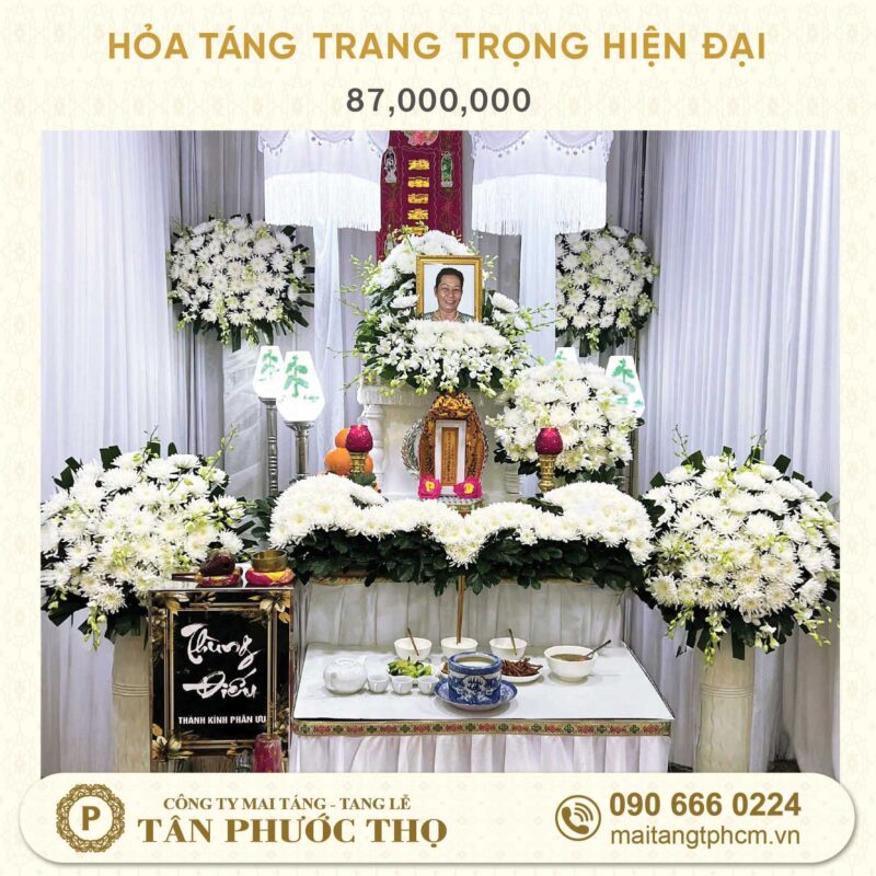 gói hoả táng trang trọng hiện đại